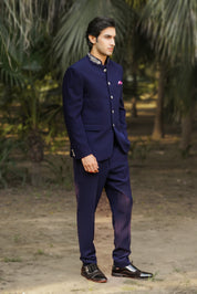 Navy Blue Bandhgala