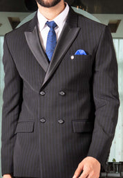 Dark Blue Stripe Suit