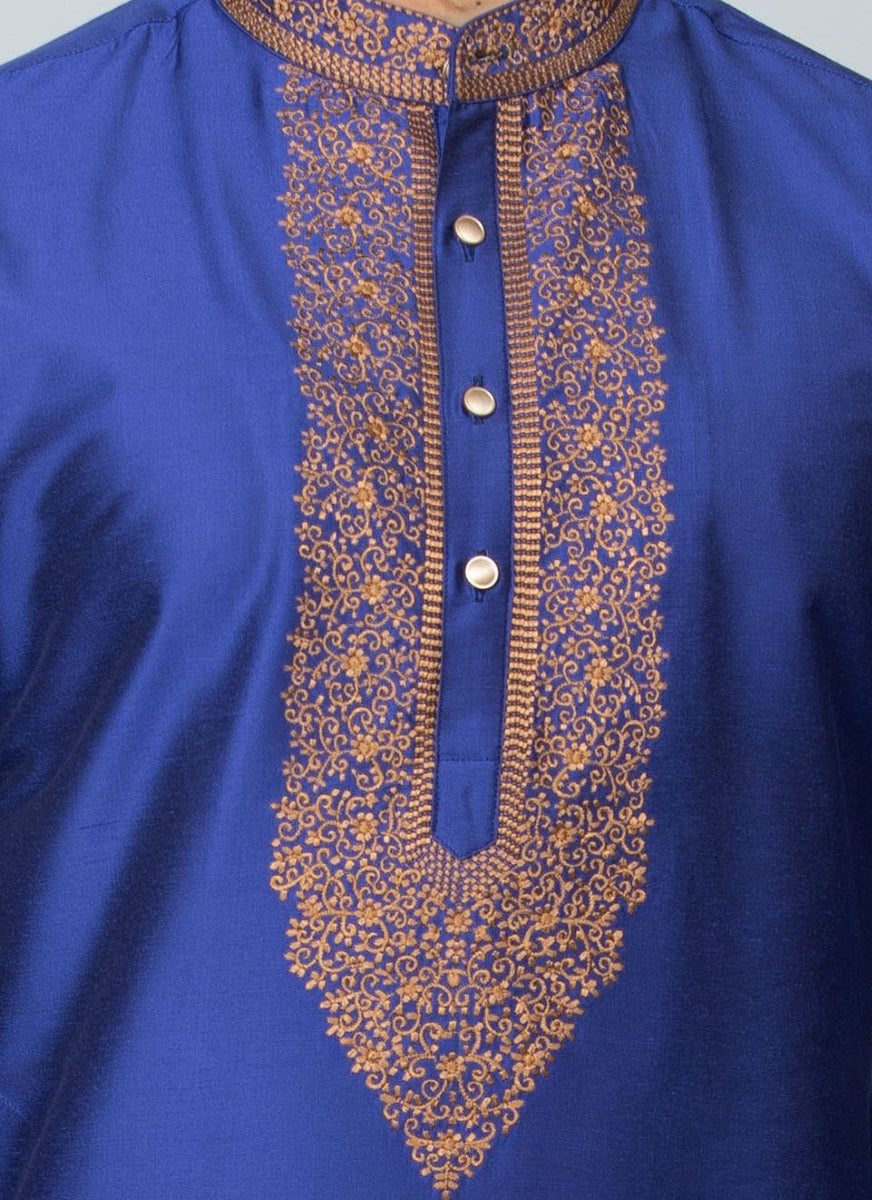 Embroidered Blue Kurta Set