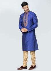 Embroidered Blue Kurta Set