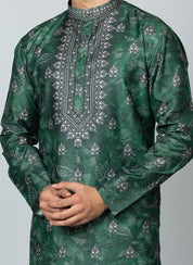 Printed Kurta Set Green