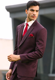 Wine Notch Lapel Designer vest