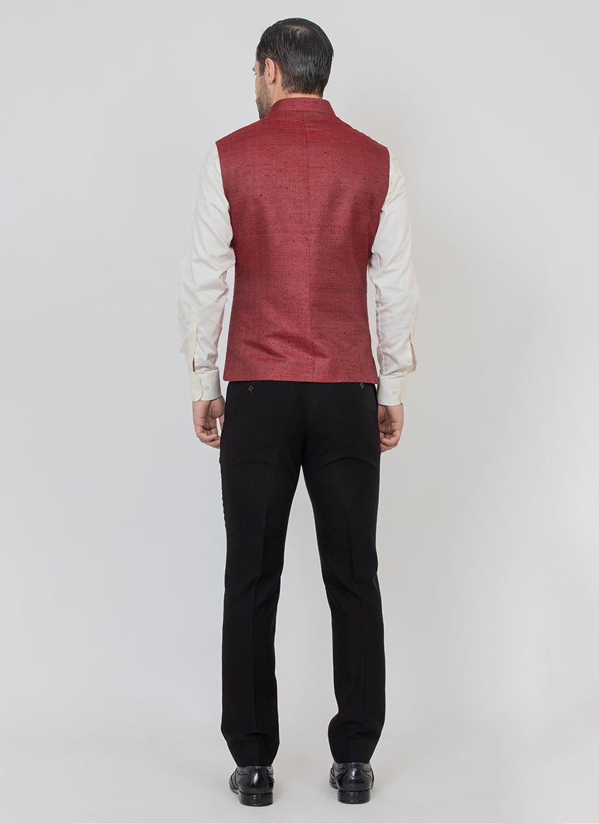 Maroon kurta jacket set for Men – paanericlothing